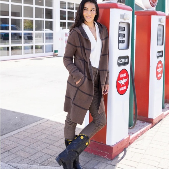 CARVE DESIGNS Durango Plush Cardigan Dark Brown Birdseye Pockets Size XS - Picture 2 of 8